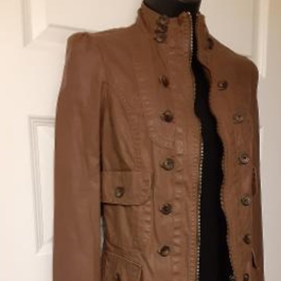 Ai Authentic Icon Chocolate Military Style Jacket - Picture 3 of 10